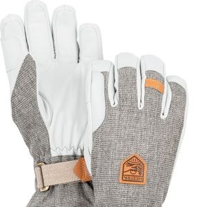 Hestra Army Leather Patrol Gauntlet Ski Gloves (Men’s 11/XXL) Light Grey